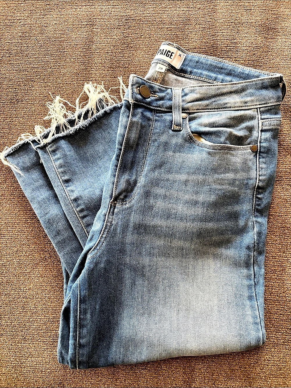 Paige Hoxton Slim Skinny Jeans Blue Waist 28